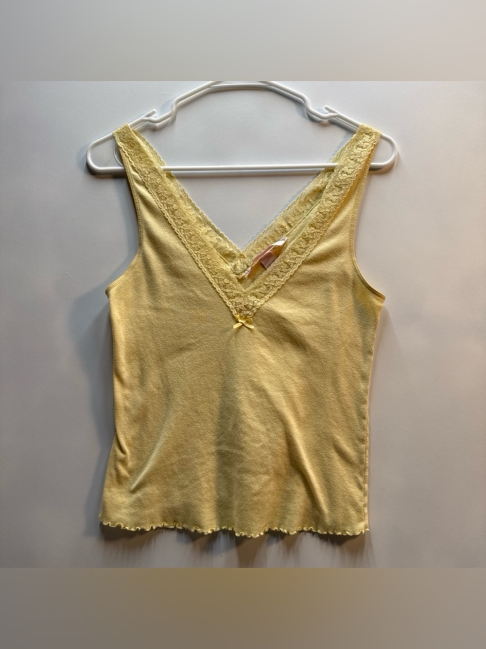 Victoria’s Secret Women’s Yellow Camisole with Lace Trim